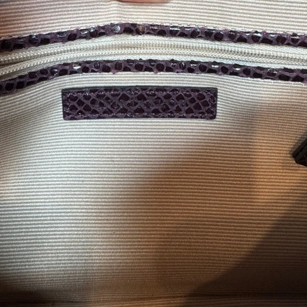 Unbranded Snakeskin Embossed Clutch Purple